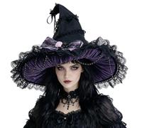 Cappello da per Donne Comoda tesa larga gotico oggetti di scena per costume