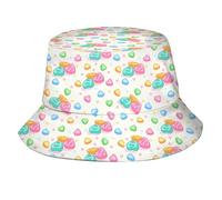 Cappello da Pesca Candy Hearts Unisex Cappello Boonie Pieghevole Bucket Hat per Pesca Donna Spiaggia