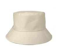 Cappello da Pesca,Donna Cappello da Secchio Rreversibile Bucket Hat en Cotone e Poliestere Cappello da Pescatore per Bambini Ragazzo Ragazza Unisex Campeggio Escursionismo Pesca Caccia 52-54cm Beige