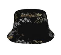 Cappello Da Pesca Japan Chinesegold Black Traditional Tree Art Print