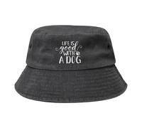 Cappello Da Pesca Life Good With A Dog Cappellino a Secchiello Sport