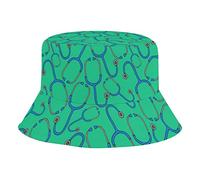 Cappello da Pesca Unisex Nurse Medical Theme Cappello A Secchiello A Tesa Larga Pieghevole Cappelli E Cappellini da Donna, per Viaggi, Spiaggia, Costumi, attività All'Aperto, 56-58cm