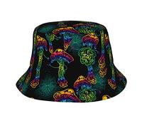 Cappello da Pescatore a Forma di Fungo Magico Psichedelico per Donna Uomo, Cappello da Pescatore Ripiegabile alla Moda per Vacanze al Mare da Viaggio