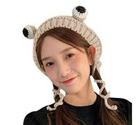 Cappello da pescatore a rana Panama Cappello da pesca carino per donne uomini Bob Chapeau Outdoor Sun Fisherman Caps Mens Cappello invernale, Beige, M