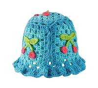 Cappello da pescatore all'uncinetto da donna, cappello lavorato a maglia con fiori fatti a mano, cappello da spiaggia pieghevole floppy cappello da sole, cappello invernale alla moda all'uncinetto,