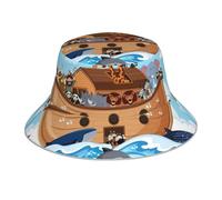 Cappello da Pescatore Animals On Noah's Ark Cappello A Secchiello Protezione Bucket Hat Pieghevole Cappelli A Secchiello Vacanze per Escursionismo Spiaggia