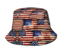 Cappello da Pescatore,Anti UV Coppola da Pesca Funky USA American Flag Protezione del Sole Cappello Estivo da Pescatore per Donna Spiaggia Trekking