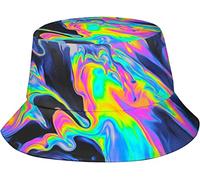 Cappello da Pescatore Arcobaleno Magico Psichedelico per Uomo Donna Adolescente, per Cappelli Boonie da Golf da Pesca al Sole da Spiaggia da Viaggio