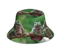 Cappello da Pescatore Australian White Tree Frog Sitting On Branch Bucket Hat Parasole Cappelli A Secchiello Pieghevole Buckethat Vacanze per Escursionismo Spiaggia