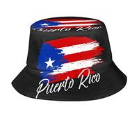 Cappello da Pescatore Bandiera di Porto Rico Protezione del Sole Bucket Hat Reversibile Cappello da Secchio per Summer Escursionismo Caccia