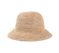 Cappello da pescatore cappellino realizzato a mano all'uncinetto in rafia naturale, cappelli per primavera estate e spiaggia, Colore unico, Etichettalia unica