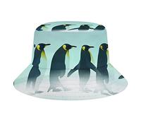 Cappello da Pescatore, Cappello da Pescatore per Donna Uomo, Sei Pinguini nella Neve Cappelli da Pescatore con Stampa Cappello da Sole Impacchettabile Unisex per Estate Spiaggia all'aperto
