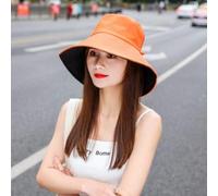 Cappello da Pescatore Cappello da Sole Estivo Pieghevole, Cappello da Pescatore Las Collection, Protezione UV, Crema Solare, Cotone, per La Pesca, Caccia, Tesa Larga, C6 Orange, A