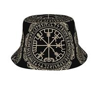 Cappello da pescatore celtico nero design vichingo magico per donna Uomo Cappellino da pescatore estivo unisex Cappellino di protezione solare per adolescenti Packable Trendy Travel Beach Vacation Cap