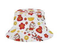 Cappello da pescatore cinese per capodanno cinese, protezione solare, ripiegabile, da viaggio, da spiaggia, per esterni, uomo e donna