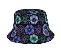 Cappello da Pescatore con Geometria Simbolo Magico per Donna Uomo, Cappello da Pescatore Ripiegabile alla Moda per Viaggi in Vacanza al Mare
