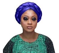 Cappello da pescatore con iscrizione moda donna perline treccia cappello musulmano volant cancro Wrap Cap tappi per dormire foderato in raso cofani per capelli cappello da spiaggia uomo, Blu,