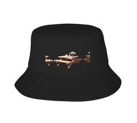 Cappello da pescatore con motivo semplice e piccolo, pieghevole e facile da riporre, un ottimo strumento per pesca, escursionismo, campeggio e vacanze al mare. Nero