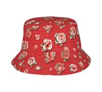 Cappello da pescatore con rose incandescenti, pieghevole, per esterni