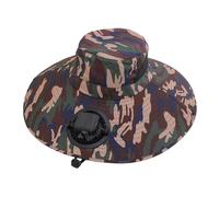 Cappello da Pescatore con Ventola Solare per e Donna, con Tecnologia UPF50+, a Larga, per Sport all' e (Camouflage, 3)