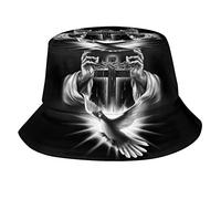 Cappello da Pescatore Croci Cristiane Pieghevole Cappellino Classico Cappello da Secchio per Pesca Viaggi Golf
