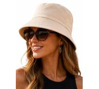 Cappello da pescatore da donna, cappello da sole per sport all'aria aperta e turismo, leggero e ripiegabile, cappello alla pescatora in cotone