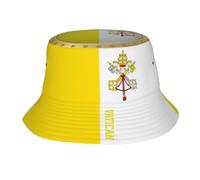 Cappello da Pescatore Flag of The Vatican City Bucket Hat Classico Cappellopescatore Pieghevole Cappelli alla Pescatora per attività All'Aperto Viaggi Escursionismo