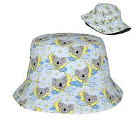 Cappello da Pescatore Il Koala Dorme sulla Luna Pieghevole Cappello da Secchio Protezione del Sole Bucket Hat per Campeggio Escursionismo Caccia