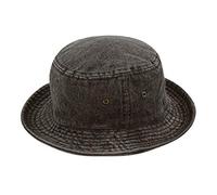 Cappello da pescatore in denim di cotone lavato 1 pz cappelli anni '90, Nero , L