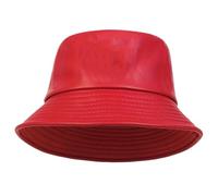 Cappello da pescatore invernale caldo antivento in pelle artificiale Uomo Donna Berretto marea selvaggio Cappellino Per Uomo e Donna(Red)