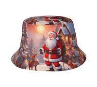 Cappello da pescatore invernale da Babbo Natale, pieghevole, per esterni, colore: nero