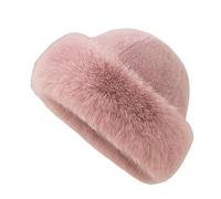 Cappello da pescatore invernale da donna in finta pelliccia, caldo e soffice visone Sherpa, cappello da pescatore stile cosacco russo Ushanka, rosa, Etichettalia unica