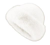 Cappello da pescatore invernale da donna in finta pelliccia, caldo e soffice visone Sherpa, cappello da pescatore stile cosacco russo Ushanka, bianco, Etichettalia unica