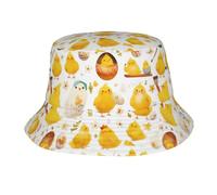 Cappello da Pescatore Lovely Easter Chicks Eggs Traspirante Cappellino A Secchiello Protezione UV Cappello da Secchio per Escursionismo Donna Giardinaggio