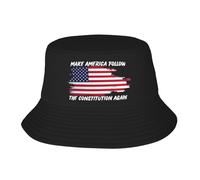 Cappello da Pescatore Make America Follow The Constitution Again Cappelli A Secchiello Tendenza Bucket Hat Parasole Cappello A Secchiello per Spiaggia Escursionismo Vacanze