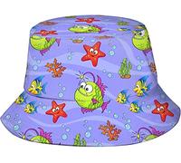 Cappello da pescatore marino con animali marini, cappello da pescatore di mare, cappello da sole, per ragazzi e ragazze, gite, picnic, Travel2594, A656, Taglia unica