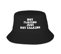 Cappello da Pescatore Not Flirting Just Hot Talking Buckethat Protezione Cappelli A Secchiello Traspirante Cappello A Secchiello per Shopping Vacanze Campeggio