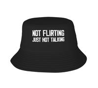Cappello da Pescatore Not Flirting Just Hot Talking Buckethat Tendenza Cappelli A Secchiello Pieghevole Cappello A Secchiello per Escursionismo Vacanze Spiaggia