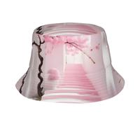 Cappello da pescatore per scale con fiori di ciliegio, pieghevole, per