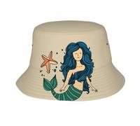 Cappello da Pescatore Pesce Bella Stella Abbronzata Trendy Cappellino Impermeabile Cappello da Secchio per Sport Spiaggia All'Aperto