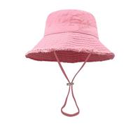 Cappello Da Pescatore Pieghevole Estivo Dal Design Sfilacciato For Adolescenti Con Anti-uv Regolabile For La Famiglia Di Amici Per Uomo e Donna(Pink)
