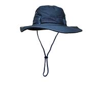 Cappello da pescatore pieghevole per uomo e donna, cappello di protezione solare UPF 50 a tesa larga, impermeabile per estate, air-free, caccia, campeggio safari, blu, Taglia unica
