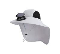 Cappello da pescatore pieghevole portatile Cappello da a energia solare Cappello solare regolabile traspirante in nylon impermeabile per uso esterno