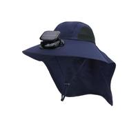 Cappello da pescatore pieghevole portatile Cappello da a energia solare Cappello solare regolabile traspirante in nylon impermeabile per uso esterno