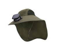 Cappello da pescatore pieghevole portatile Cappello da a energia solare Cappello solare regolabile traspirante in nylon impermeabile per uso esterno