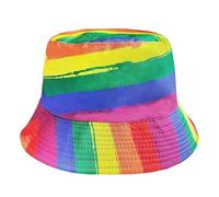 Cappello da Pescatore Reversibile Arcobaleno - Design a Strisce Multicolori - Perfetto per LGBTQIA2+ - Mostra Sostegno e diversità - di TRIXES