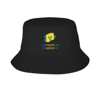 Cappello da Pescatore Saint Vincent And The Grenadines Flag Cappelli A Secchiello Pieghevole Cappello A Secchiello Protezione Bucket Hat per Campeggio Shopping Spiaggia