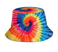 Cappello da Pescatore Stampa Tie-Dye Pieghevole Cappello da Secchio Protezione del Sole Bucket Hat per Caccia Pesca Spiaggia