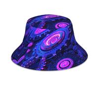 Cappello da pescatore stampato con ingranaggi meccanici su entrambi i lati, unisex, cappello da sole per alpinismo, pieghevole, da viaggio, spiaggia, pesca, cappello da sole, nero