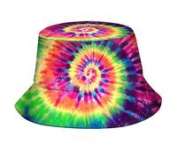 Cappello da Pescatore Tie Dye Reversibile Cappellino Trendy Cappello da Secchio per Campeggio Escursionismo Caccia